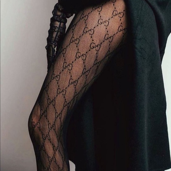 Authentic Gucci Supremelis Interlocking GG Logo Tights Stockings - Picture 12 of 15